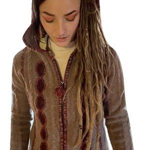 Free People Wool Hoodie Sweater Boho